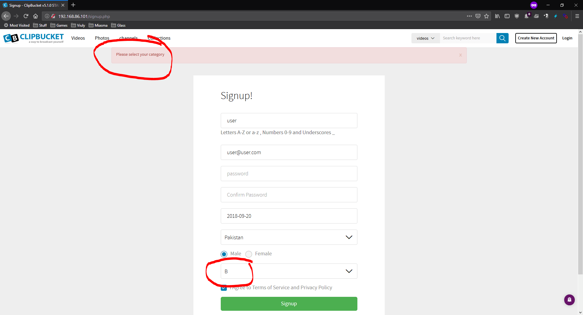 Please select your page
